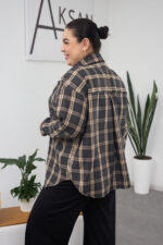 Сорочка 26.2558 б Клітинка, колір Темно сірий, 46(L)-48(XL), 50(ХХL)- 52(3XL) - Зображення 4