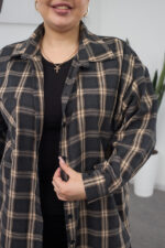 Сорочка 26.2558 б Клітинка, колір Темно сірий, 46(L)-48(XL), 50(ХХL)- 52(3XL) - Зображення 3