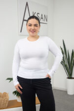 Bluză cu mânecă lungă 26.2613 supreme, culoare Alb, 48(XL), 50(XXL), 52(3XL)