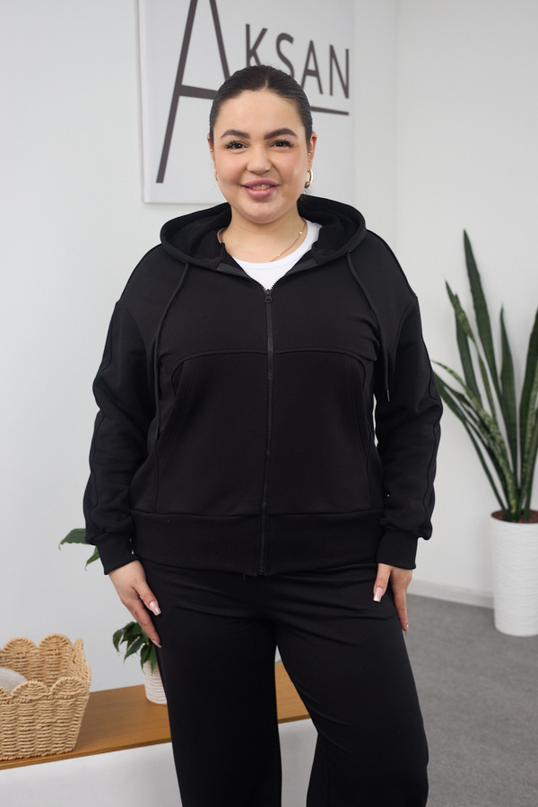 sera6626.jpg Bluză 26.2856 tricot buclat, culoare Negru, 46(L), 48(XL), 50(XXL) - Image 1