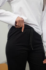 Pants 26.2261 two-thread knit fabric, color Black, 40(XS), 42(S), 44(M), 46(L) - Image 3
