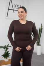 Блуза с дълъг ръкав 26.2613 супрем, цвят Тъмен шоколад, 48(XL), 50(XXL), 52(3XL) - Image 4