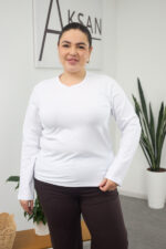 Long sleeve top 26.2623 supreme knit, color White, 46(L)-48(XL), 50(XXL)- 52(3XL)