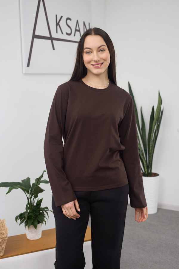 sera6725.jpg Langarmshirt 26.2623 Supreme-Strick, Farbe Dunkle Schokolade, 40(XS) - 42(S), 44(M) - 46(L) - Image 1