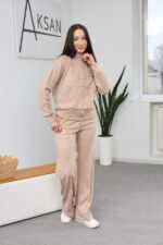 Set 26.2894 piele întoarsă pe diving, culoare Latte deschis, 44(M), 46(L), 48(XL)