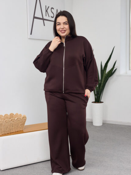 Костюм 26.2886 б Інтерлок, колір Темний шоколад, 46(L), 48(XL), 50(ХХL)