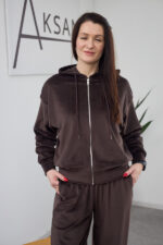 Костюм 26.2897 б Велюр тонкий, колір Темний шоколад, 46(L), 48(XL) - Зображення 5