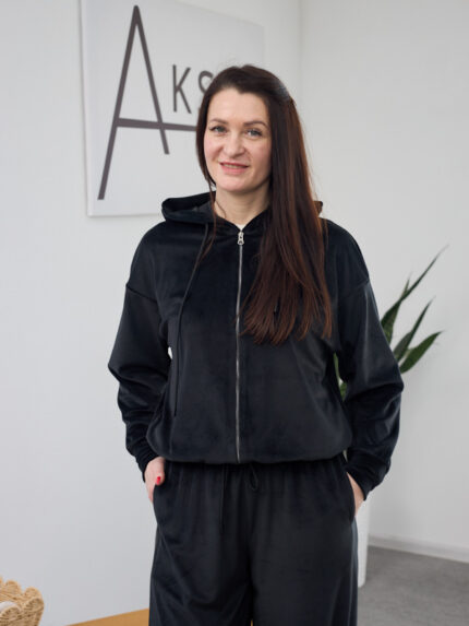 Костюм 26.2897 б Велюр тонкий, колір Чорний, 46(L), 48(XL)