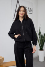 Sweatshirt 26.2898 Loopback-Strickstoff, Farbe Schwarz, 40(XS) - 42(S), 44(M) - 46(L)