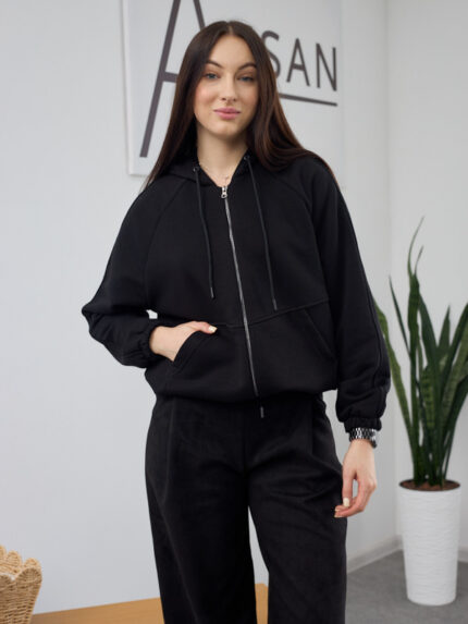 Кофта 26.2898 н Трикотаж петля, колір Чорний, 40(XS) - 42(S), 44(М) - 46(L)