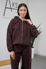 Sweatshirt 26.2898 Loopback-Strickstoff, Farbe Dunkle Schokolade, 40(XS) - 42(S), 44(M) - 46(L)