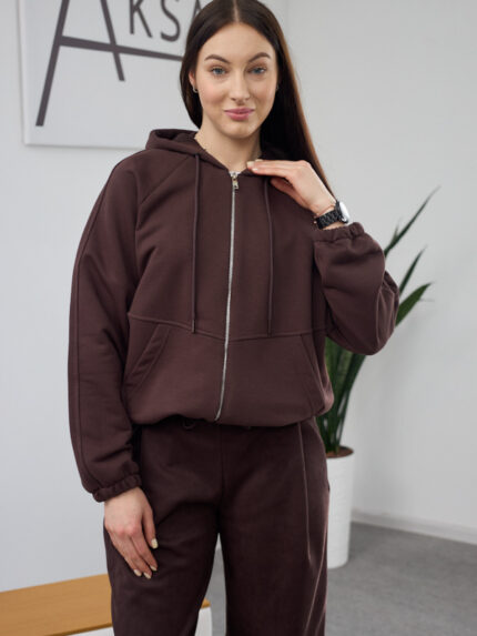 Кофта 26.2898 н Трикотаж петля, колір Темний шоколад, 40(XS) - 42(S), 44(М) - 46(L)