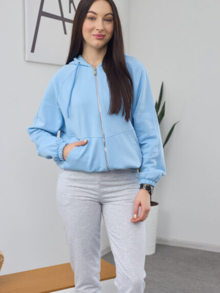 Кофта 26.2898 н Трикотаж петля, колір Світло блакитний, 40(XS) - 42(S), 44(М) - 46(L)