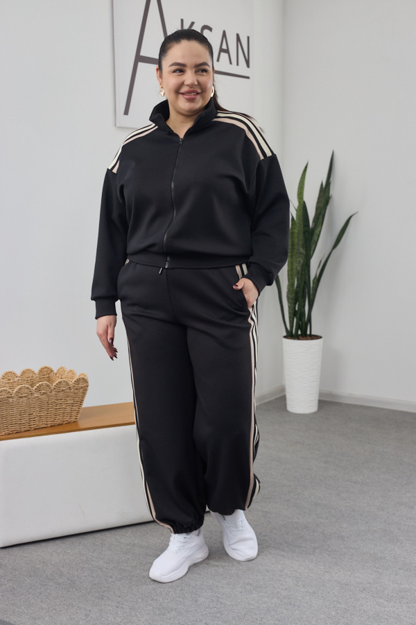 sera1608 Комплект 26.2888 интерлок, цвят Черен, 48(XL), 50(XXL) - Image 1