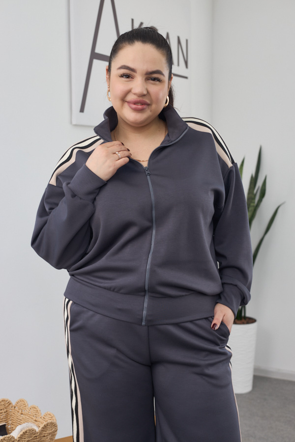 sera1635 Костюм 26.2888 б Інтерлок, колір Графіт, 48(XL), 50(ХХL) - Зображення 1