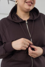 Костюм 26.2887 с.б Трикотаж двухнитка, колір Темний шоколад, 54(4XL), 56(5XL), 58(6XL) - Зображення 4