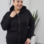 Костюм 26.2887 б Трикотаж двухнитка, колір Чорний, 48(XL), 50(ХХL), 52(3XL)