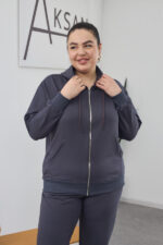 Костюм 26.2887 с.б Трикотаж двухнитка, колір Графіт, 54(4XL), 56(5XL), 58(6XL) - Зображення 5