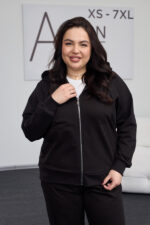 Костюм 26.2887 с.б Трикотаж двухнитка, колір Чорний, 54(4XL), 56(5XL), 58(6XL) - Зображення 6