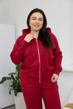 Костюм 26.2887 б Трикотаж двухнитка, колір Вишневий, 48(XL), 50(ХХL), 52(3XL) - Зображення 6