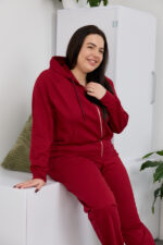 Костюм 26.2887 б Трикотаж двухнитка, колір Вишневий, 48(XL), 50(ХХL), 52(3XL) - Зображення 7
