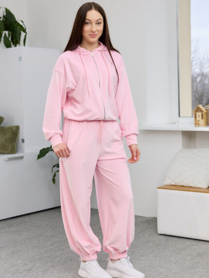 Костюм 26.2897 н Велюр тонкий, колір Ніжно рожевий, 40(XS), 42(S), 44(М)