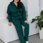 Костюм 26.2887 б Трикотаж двухнитка, колір Темно зелений , 48(XL), 50(ХХL), 52(3XL)