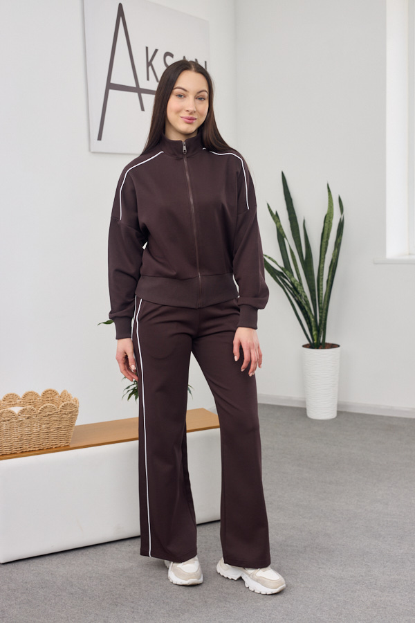 sera6840 Set 26.2591 Double-Face-Stoff, Farbe Dunkle Schokolade, 40(XS), 42(S), 44(M) - Image 1