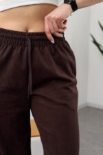 Pantaloni 26.2871 piele întoarsă pe diving, culoare Ciocolată , 40(XS), 42(S), 44(M) - Image 4