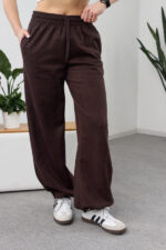 Pantaloni 26.2871 piele întoarsă pe diving, culoare Ciocolată , 40(XS), 42(S), 44(M)