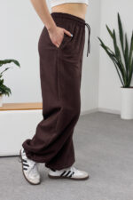 Pantaloni 26.2871 piele întoarsă pe diving, culoare Ciocolată , 40(XS), 42(S), 44(M) - Image 3