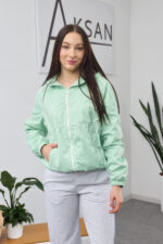 Windbreaker 26.2864 lacquered raincoat fabric, color Menthol, 42(S), 44(M), 46(L)