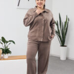 Костюм 26.2866 б Замш тонкий, колір Какао, 48(XL), 50(ХХL), 52(3XL)