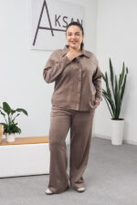 Комплект 26.2866 тънък велур, цвят Какао, 48(XL), 50(XXL), 52(3XL)
