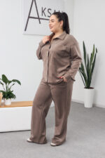 Комплект 26.2866 тънък велур, цвят Какао, 48(XL), 50(XXL), 52(3XL) - Image 3