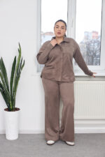 Комплект 26.2866 тънък велур, цвят Какао, 48(XL), 50(XXL), 52(3XL) - Image 6