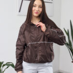 Windbreaker 26.2864 lacquered raincoat fabric, color Dark chocolate, 42(S), 44(M), 46(L)