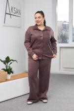 Костюм 26.2866 б Замш тонкий, колір Кавовий, 48(XL), 50(ХХL), 52(3XL)
