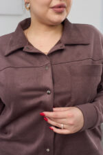 Костюм 26.2866 б Замш тонкий, колір Кавовий, 48(XL), 50(ХХL), 52(3XL) - Зображення 4