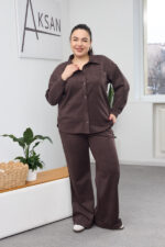 Комплект 26.2866 тънък велур, цвят Тъмен шоколад, 48(XL), 50(XXL), 52(3XL)