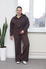 Комплект 26.2866 тънък велур, цвят Тъмен шоколад, 48(XL), 50(XXL), 52(3XL) - Image 6