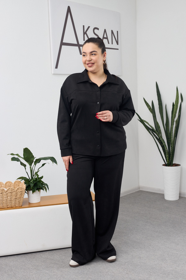 sera7840 Set 26.2866 thin suede, color Black, 48(XL), 50(XXL), 52(3XL) - Image 1