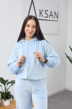 Костюм 26.2861 н Велюр тонкий, колір Небесний, 40(XS), 42(S), 44(М) - Зображення 6