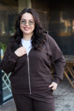 Костюм 26.2887 с.б Трикотаж двухнитка, колір Темний шоколад, 54(4XL), 56(5XL), 58(6XL)