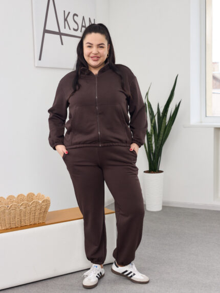 Костюм 26.2832 б Трикотаж петля, колір Темний шоколад, 46(L), 48(XL), 50(ХХL)
