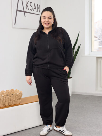 Костюм 26.2832 б Трикотаж петля, колір Чорний, 46(L), 48(XL), 50(ХХL)