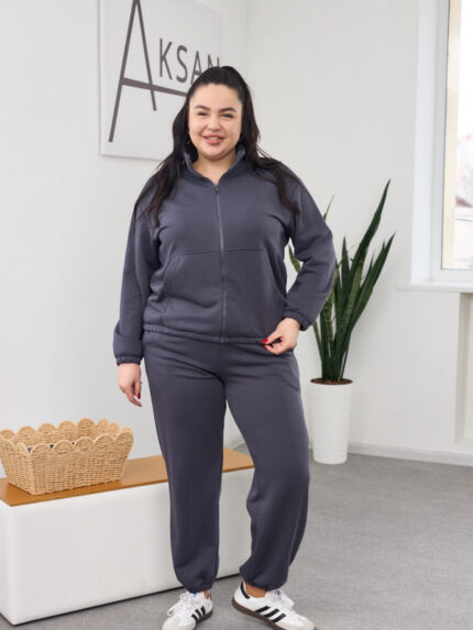 Костюм 26.2832 б Трикотаж петля, колір Графіт, 46(L), 48(XL), 50(ХХL)