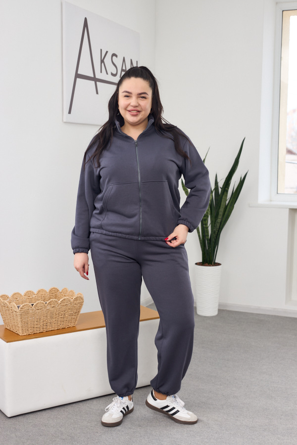 sera8112 Set 26.2832 tricot buclat, culoare Grafit, 46(L), 48(XL), 50(XXL) - Image 1