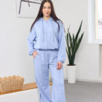 Set 26.2873 tricot buclat, culoare Albastru deschis, 42(S), 44(M), 46(L)