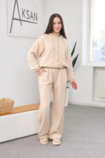 Set 26.2873 tricot buclat, culoare Latte închis, 42(S), 44(M), 46(L)